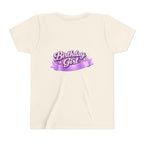 Girls' 5th Birthday Tee - 'Happy Birthday' Glitter Stars Design