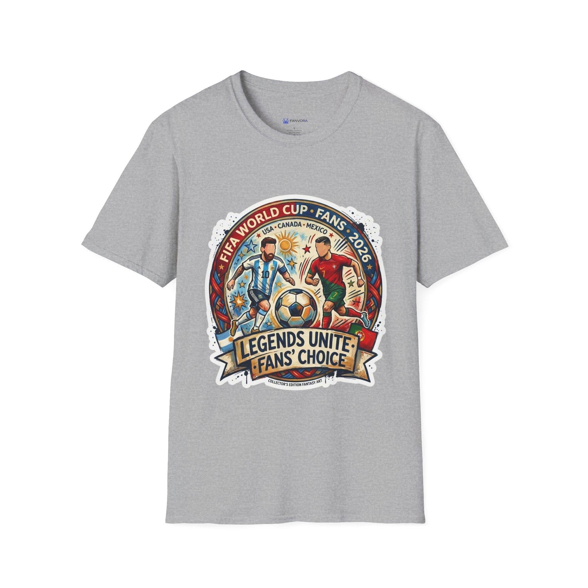 Unisex - Legends Unite Fans’ Choice World Cup T-Shirt — “Survival Pack: Chips & Hope”.