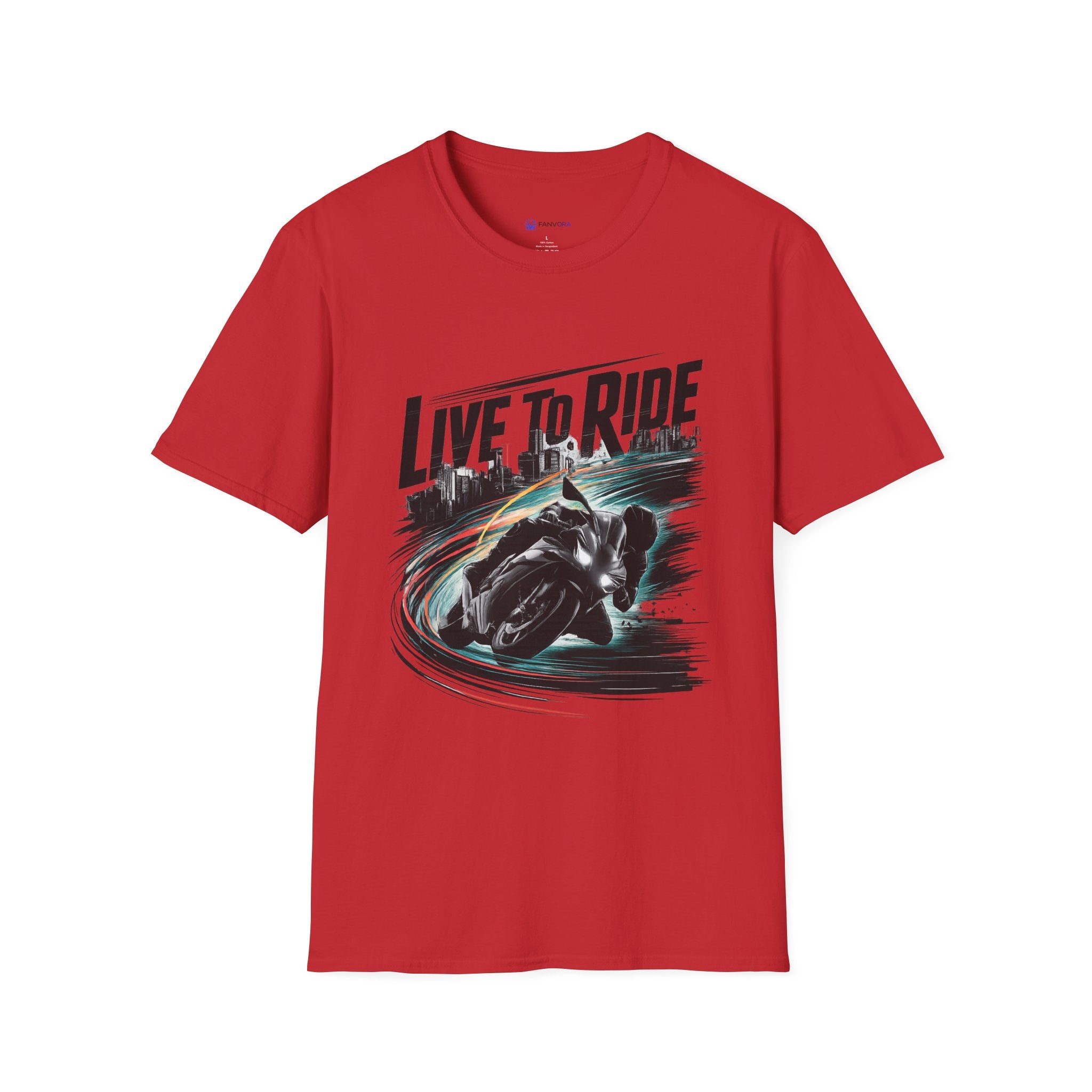 Motorcycle T‑Shirt — "Live to Ride" Racing Bike Graphic Tee
