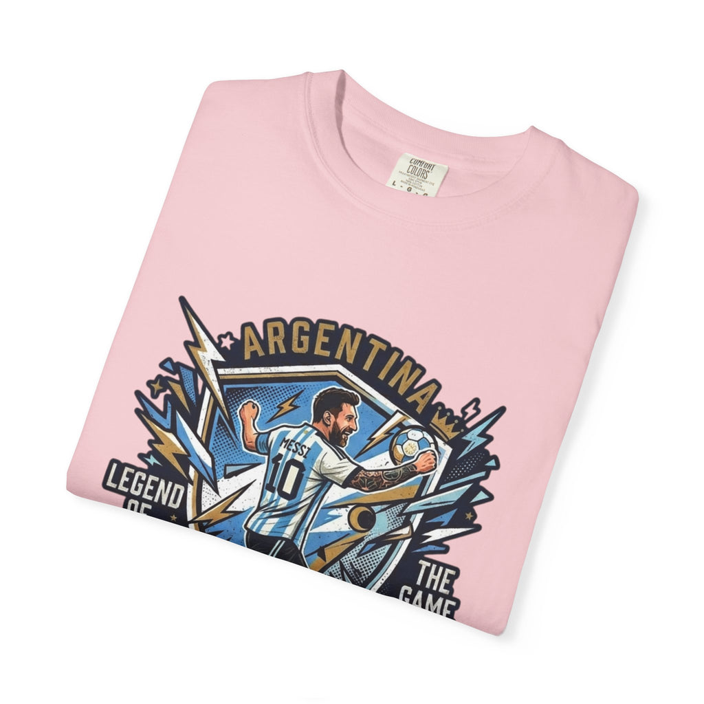 Messi "The GOAT" Soccer T-Shirt - Argentina Fan Version