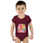 1st Birthday Baby Bodysuit - Happy Birthday Giraffe Onesie