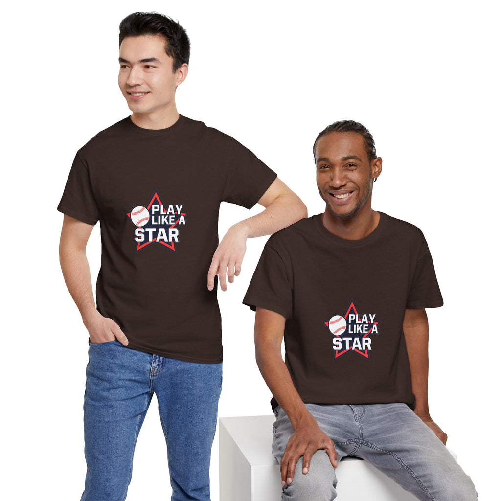 Play Like a Star Baseball Tee — Kids & Youth Sports Shirt