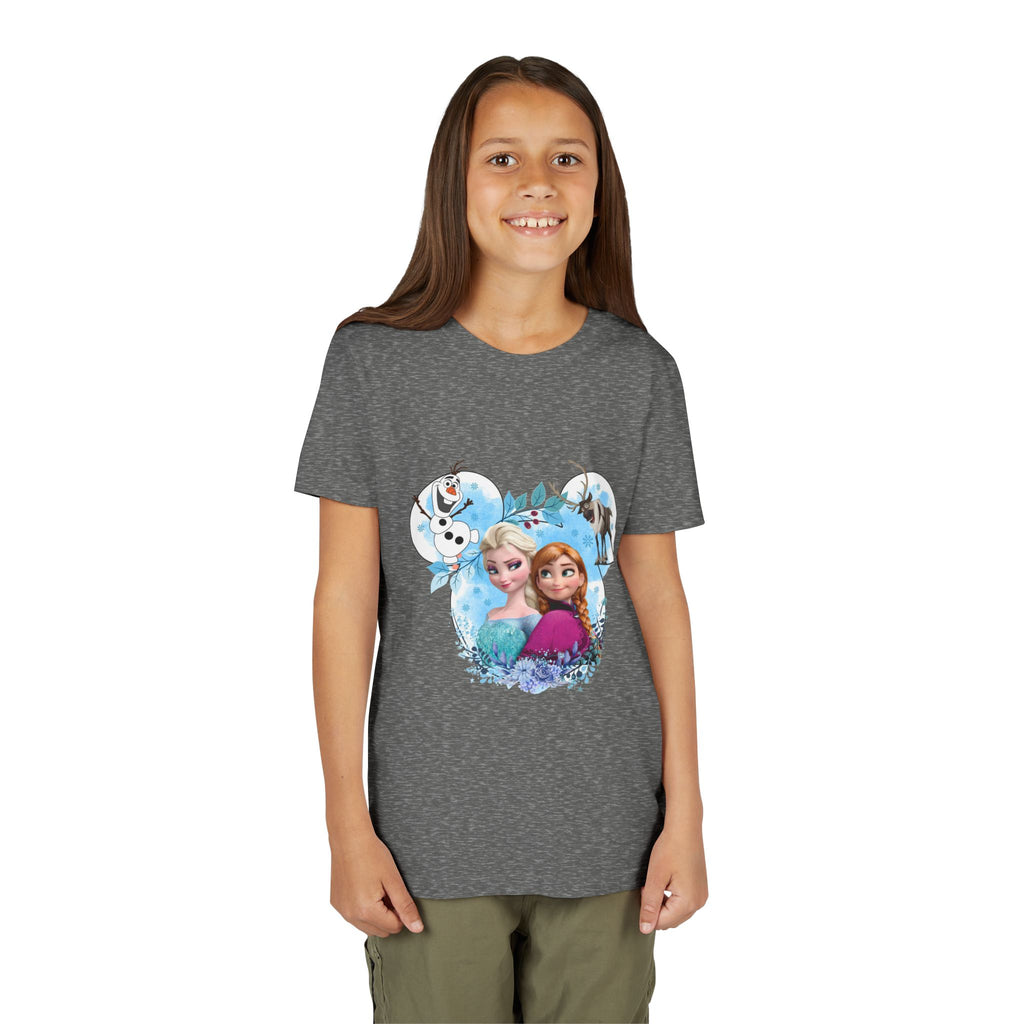 Girls' Frozen Princesses Youth Tee – Elsa & Anna Winter Friends Shirt