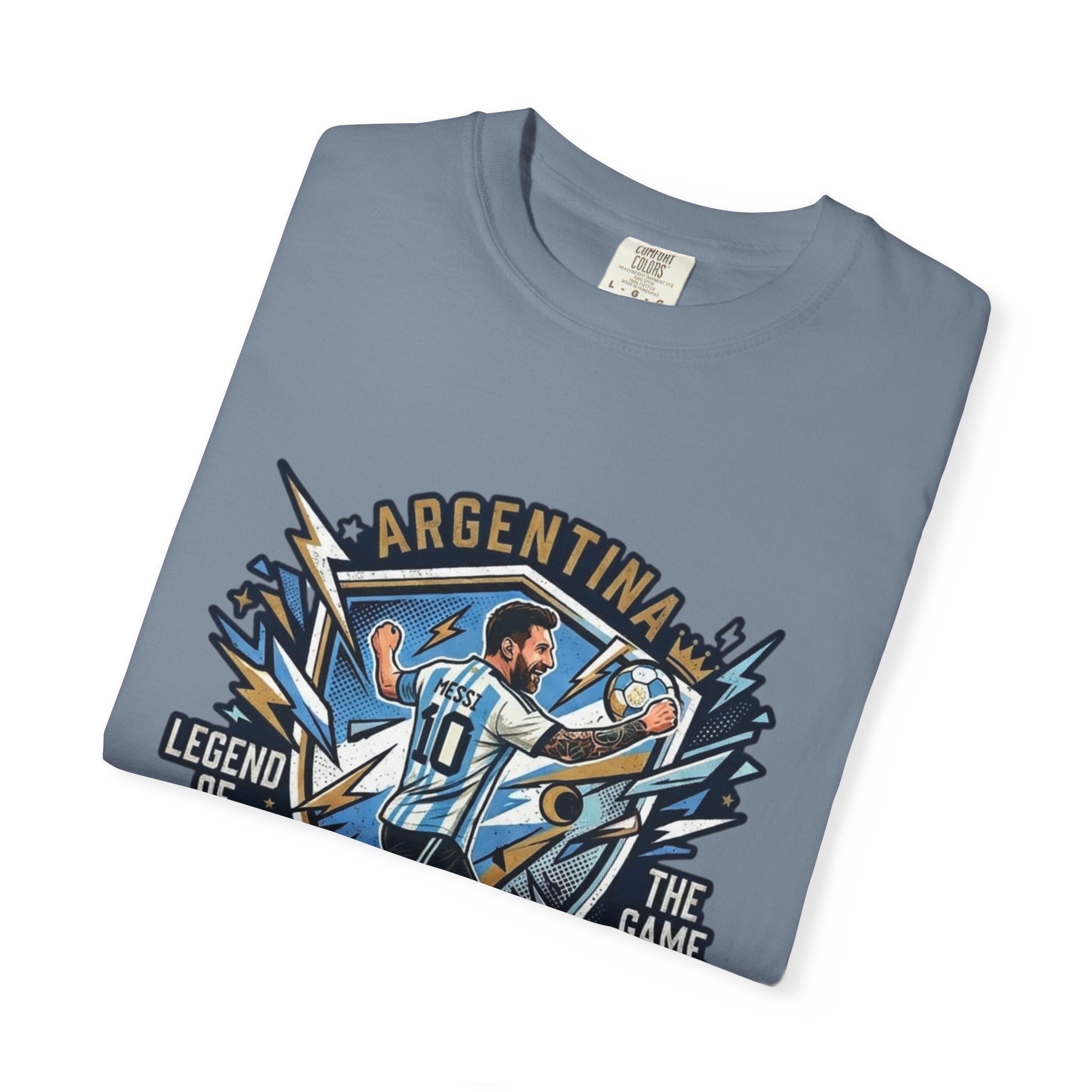 Messi "The GOAT" Soccer T-Shirt - Argentina Fan Version