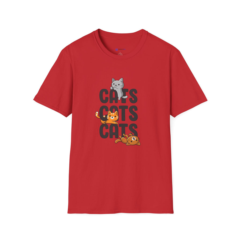 Cats Cats Cats T-Shirt — Cute Kitten Graphic Tee for Cat Lovers