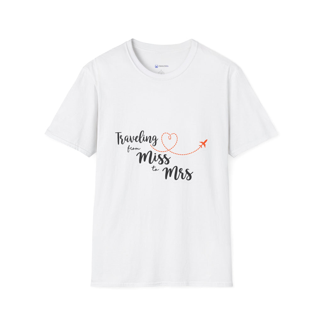 T-Shirt — "Traveling from Miss to Mrs" Bridal Bachelorette Vacation Tee