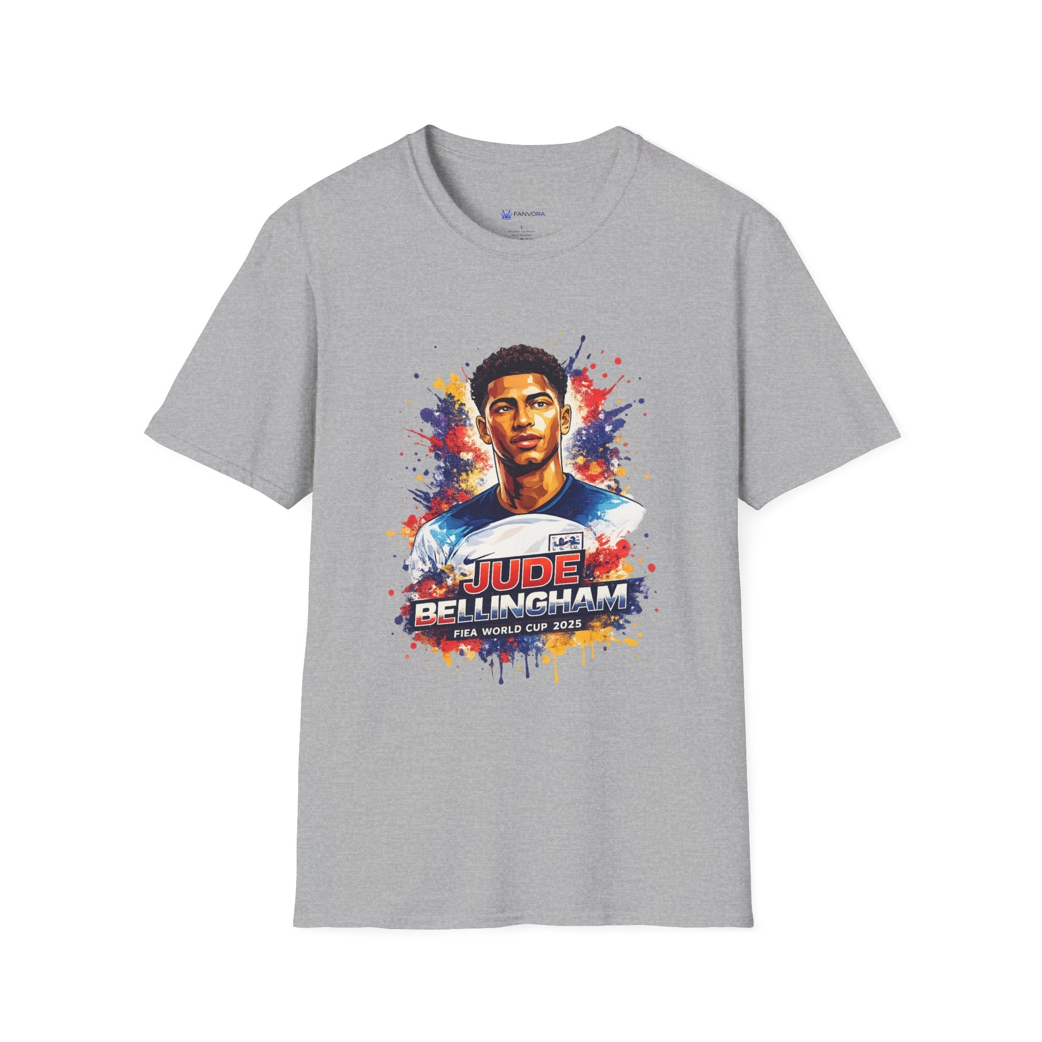 Portrait T-Shirt — Color Splash Football Player Graphic ("England legend")