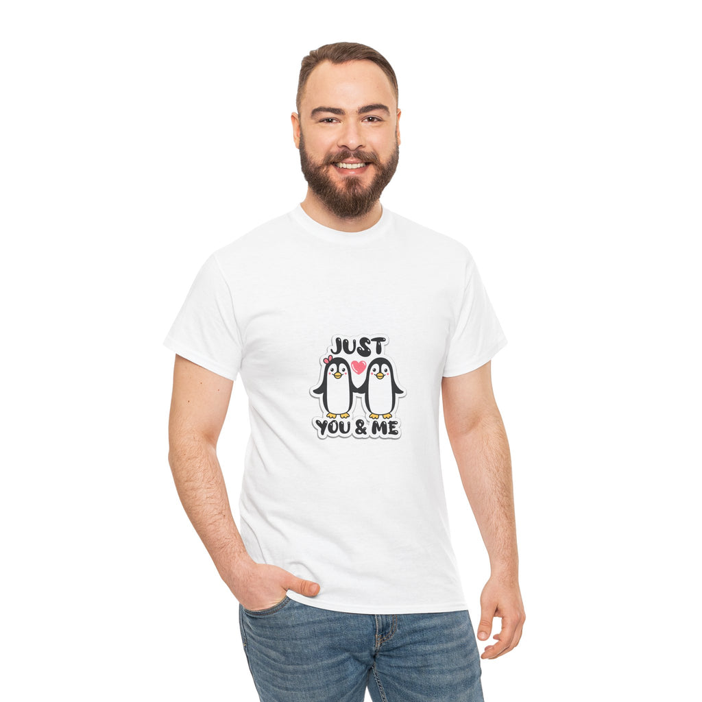 Just You & Me Penguin Tee — Cute Couples Graphic T-Shirt