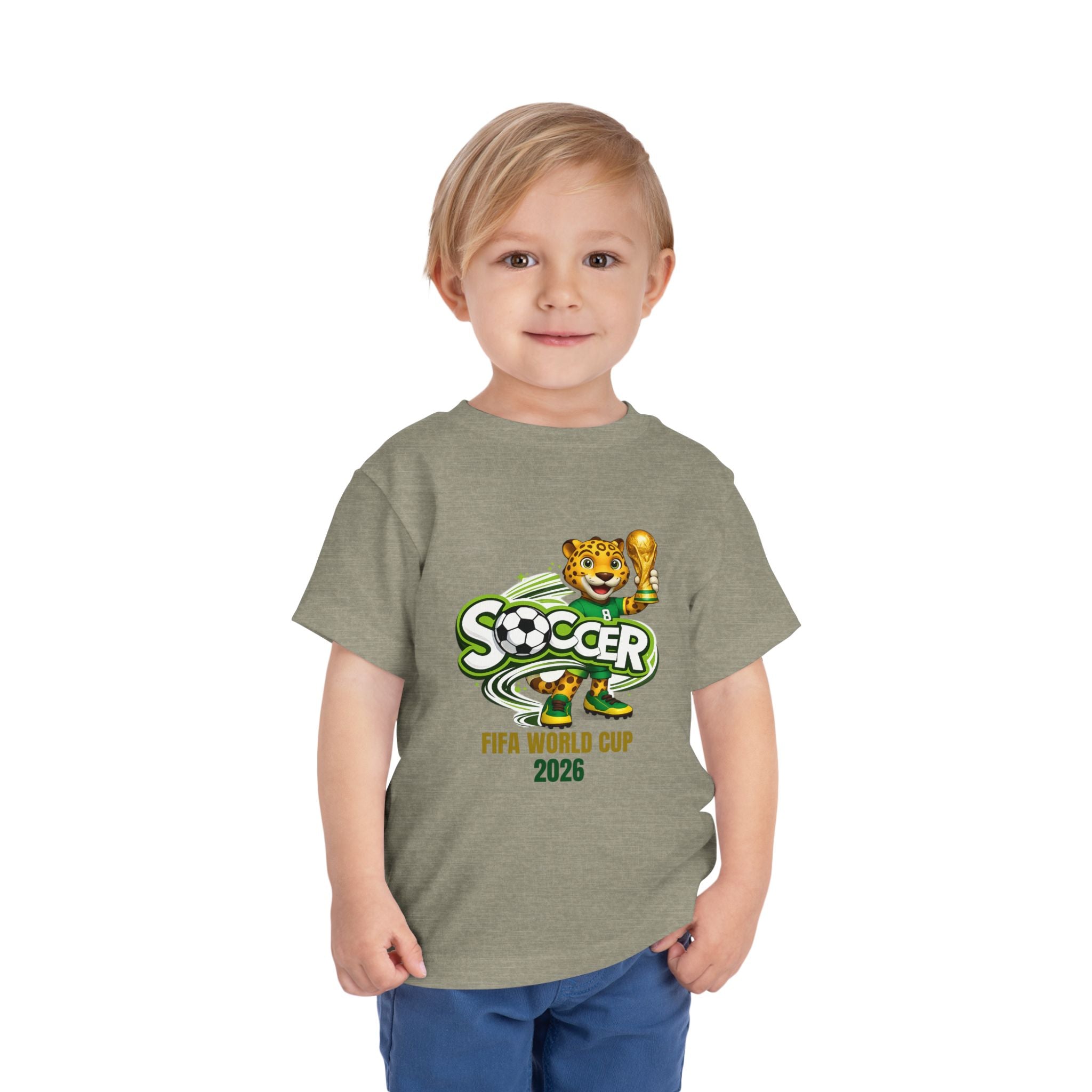 Soccer cup 2026 Toddler Soccer Tee — Cute Tiger Mascot Trophy Design