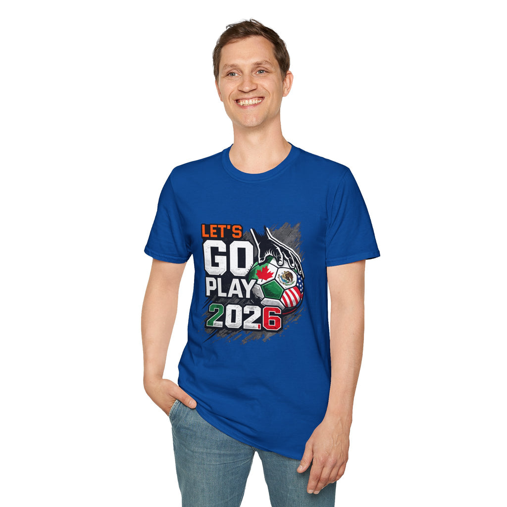 Let's Go Play 2026 Soccer T-Shirt — International Flags Tournament Tee