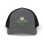 Soccer Dad Trucker cap– Embroidered Ball Design Snapback Cap.