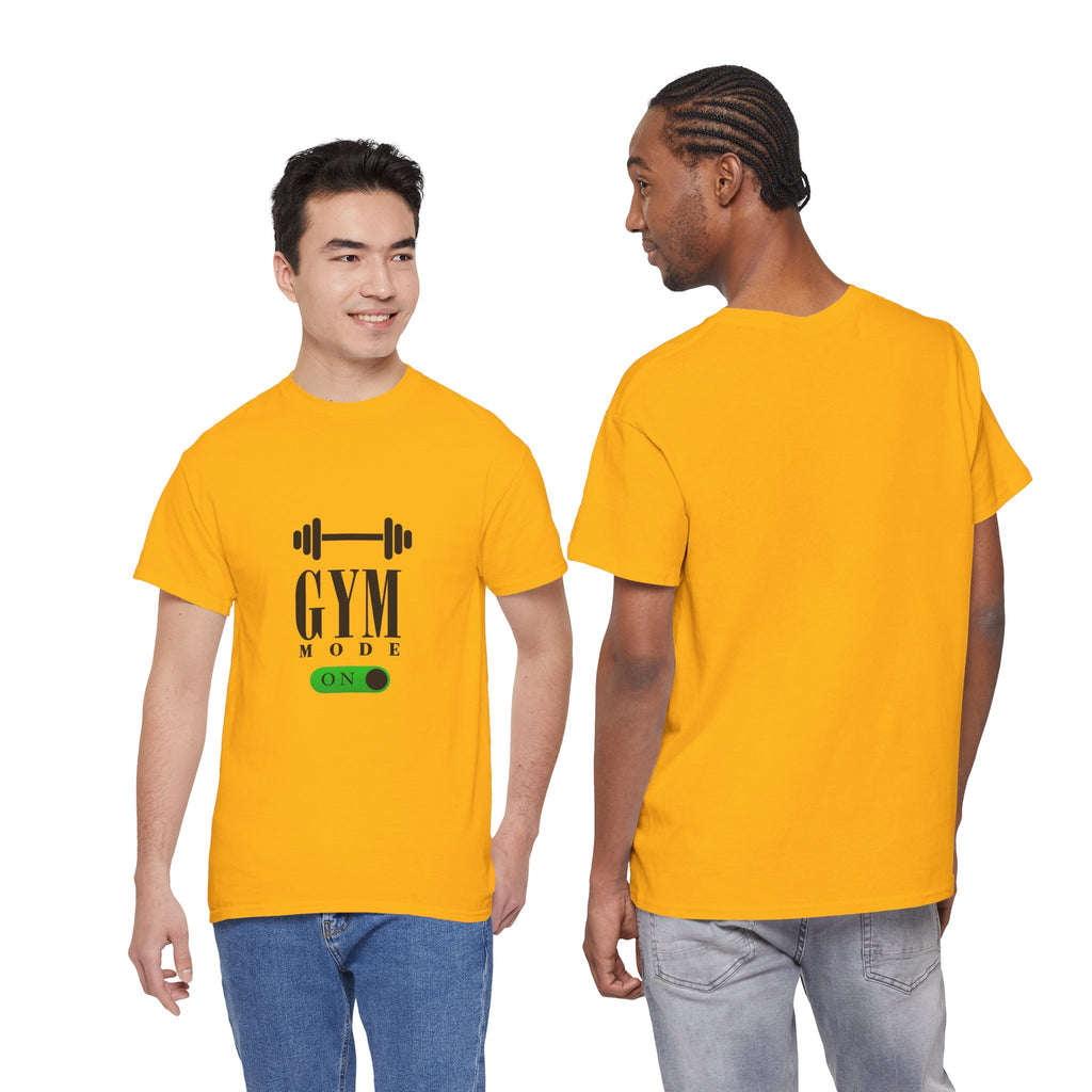 Gym Mode On T-Shirt — Workout Tee with Barbell Graphic