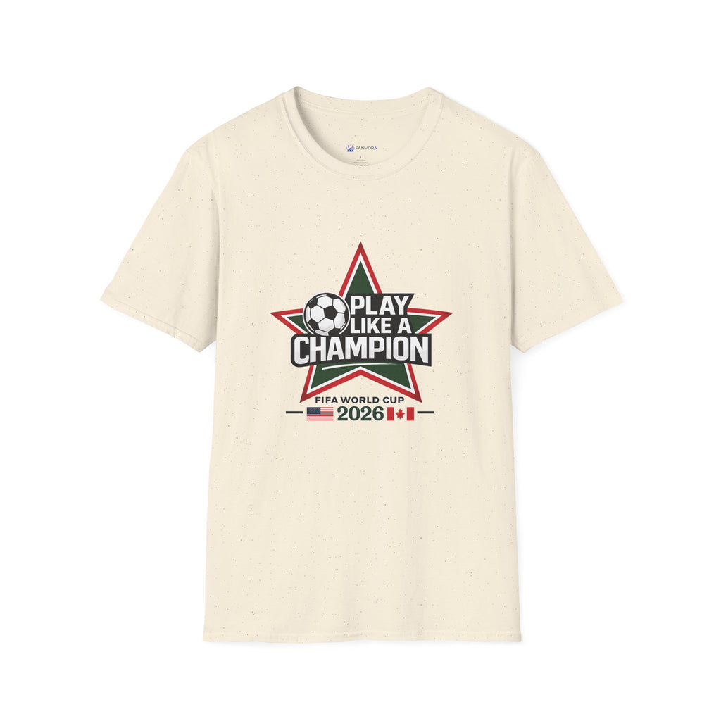 Play Like a Champion Soccer T-Shirt — Soccer 2026 Star Design