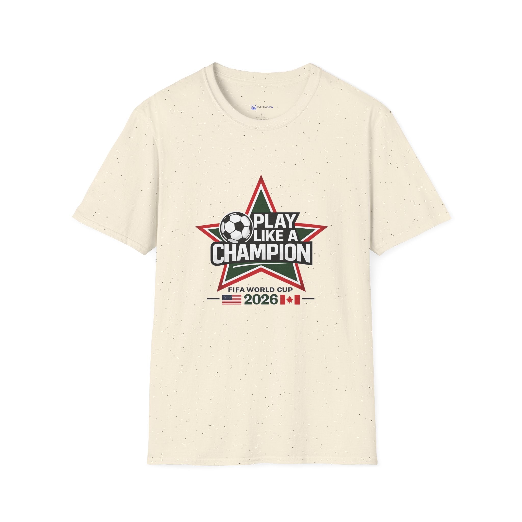 Play Like a Champion Soccer T-Shirt — Soccer 2026 Star Design