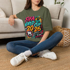 Soccer 2026 T-Shirt —  Bright color splash Graphic Tee.