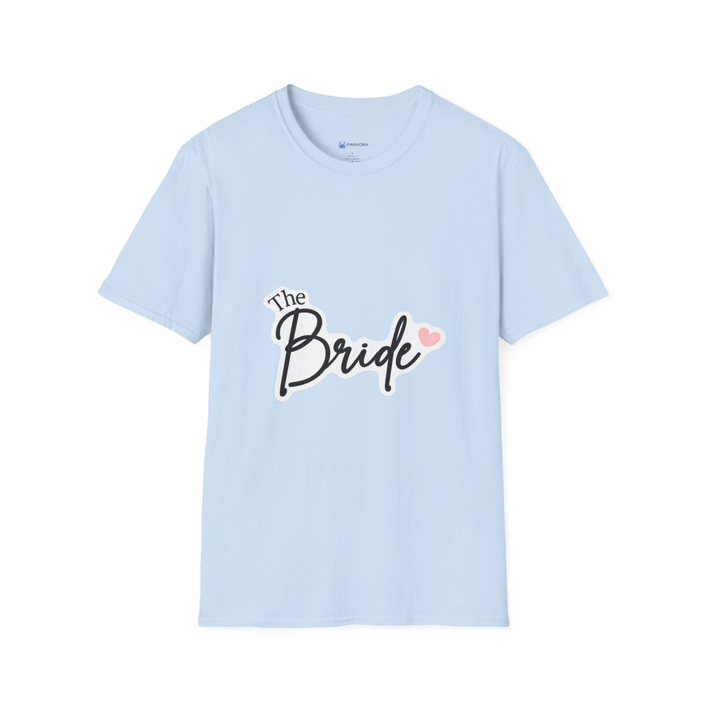 Bride T-Shirt — "The Bride" Bachelorette Tee with Heart