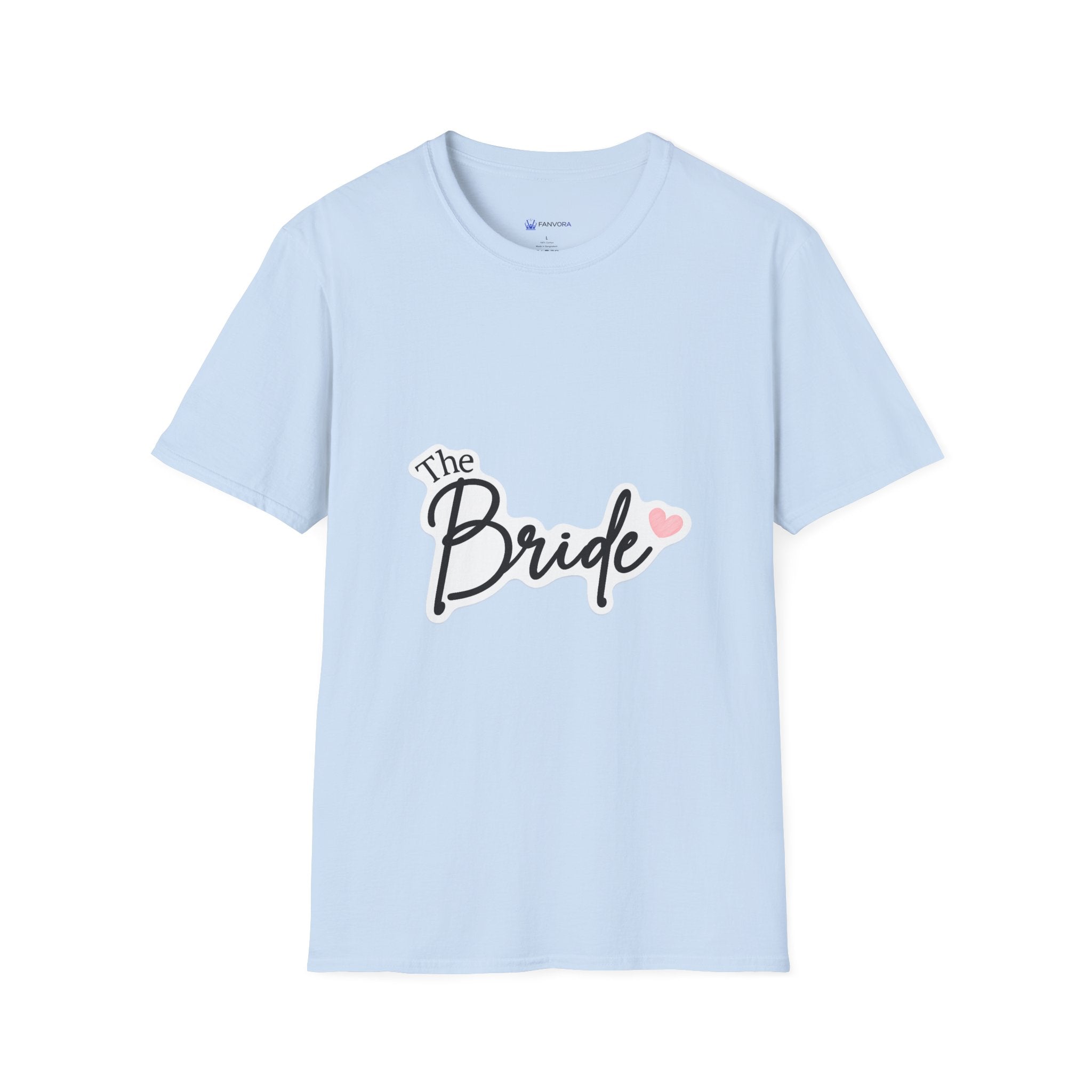 Bride T-Shirt — "The Bride" Bachelorette Tee with Heart