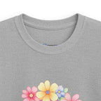 Kids Tee — Pastel Rainbow "Happy Birthday" Floral Design