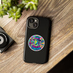 Matte Black iPhone Tough Cases 12 to 17 Pro Max  — "King of Pop Forever" Retro Pop Art Phone Case