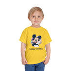 Toddler Tee — Cute Mickey "happy birthday" Birthday Shirt for Kids