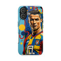 Portugal  legend Pop Art Tough Phone Case — Colorful Soccer Legend Protective Cover.