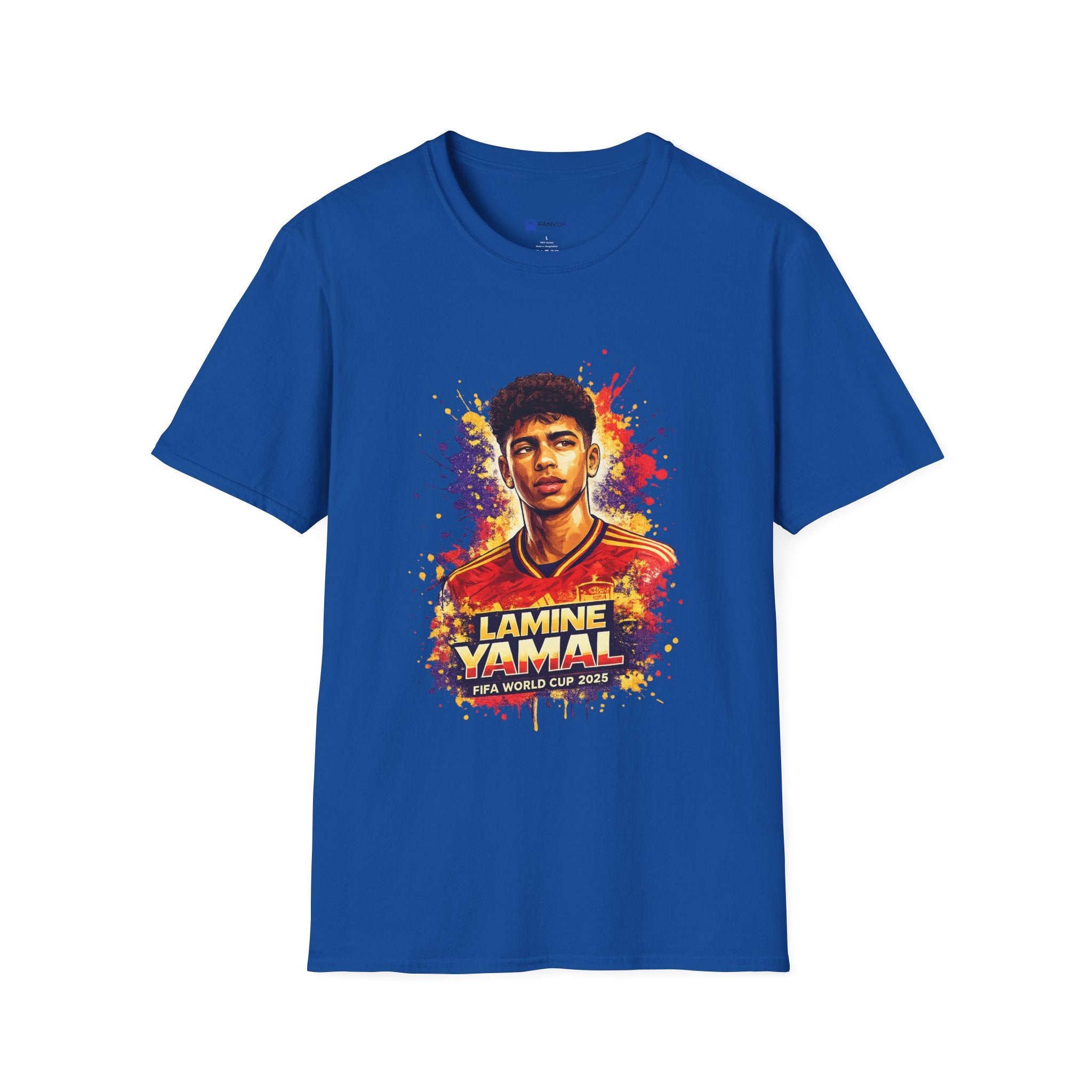Soccer Player Portrait T-Shirt — 'Spain Legend' Watercolor Graphic Tee