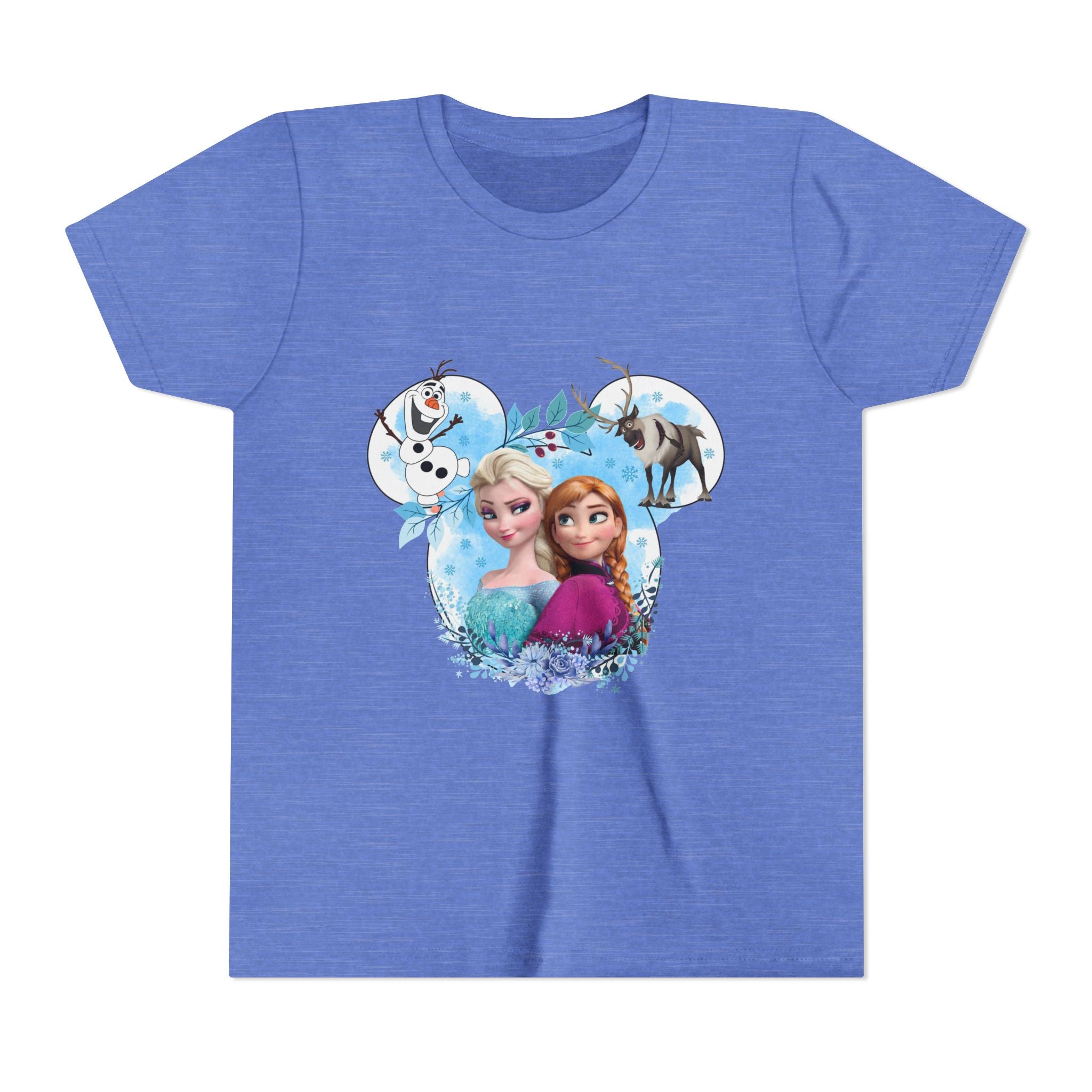 Girls' Frozen Princesses Youth Tee – Elsa & Anna Winter Friends Shirt