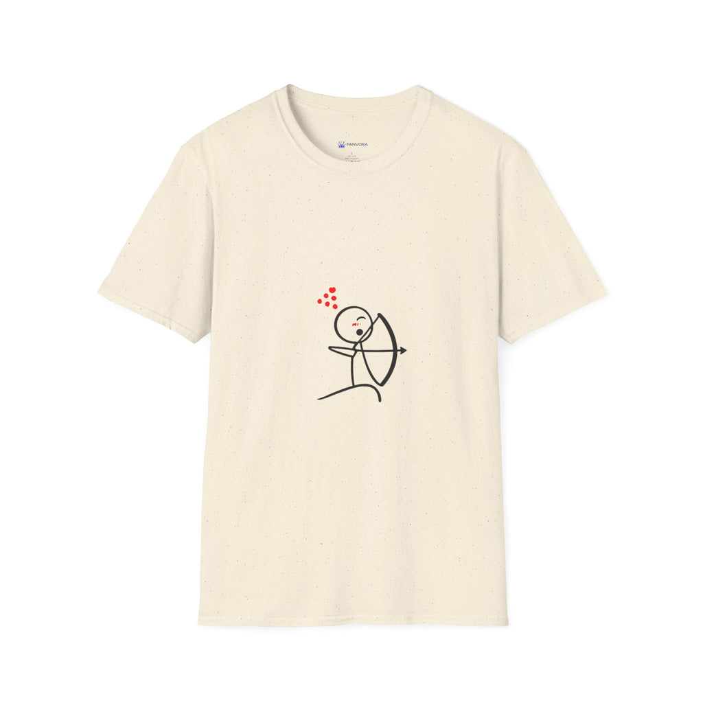 Archer Stick Figure T-Shirt — Cute Cupid Arrow Valentine Tee