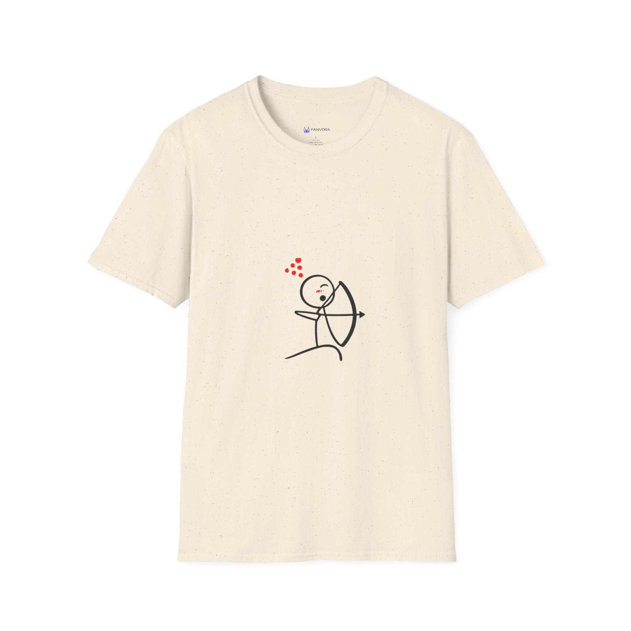 Archer Stick Figure T-Shirt — Cute Cupid Arrow Valentine Tee