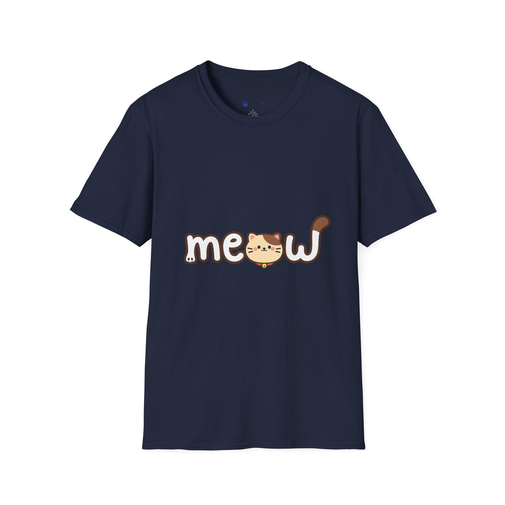 Cat Meow T-Shirt — Cute Cartoon Kitty Graphic Tee