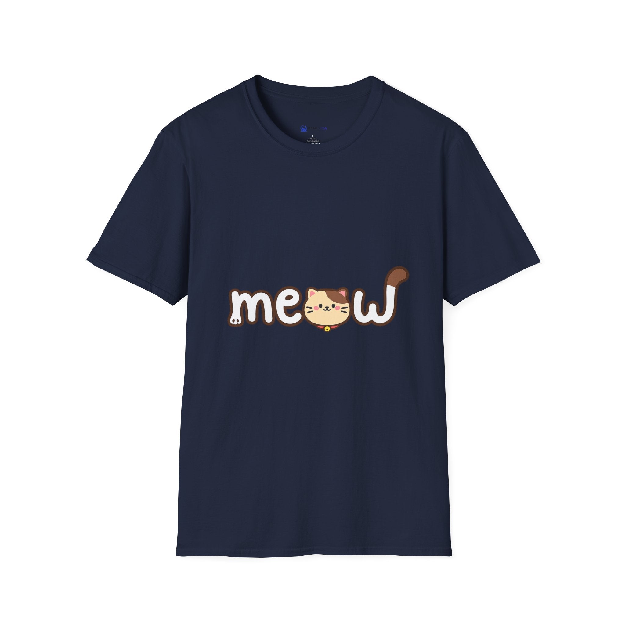 Cat Meow T-Shirt — Cute Cartoon Kitty Graphic Tee