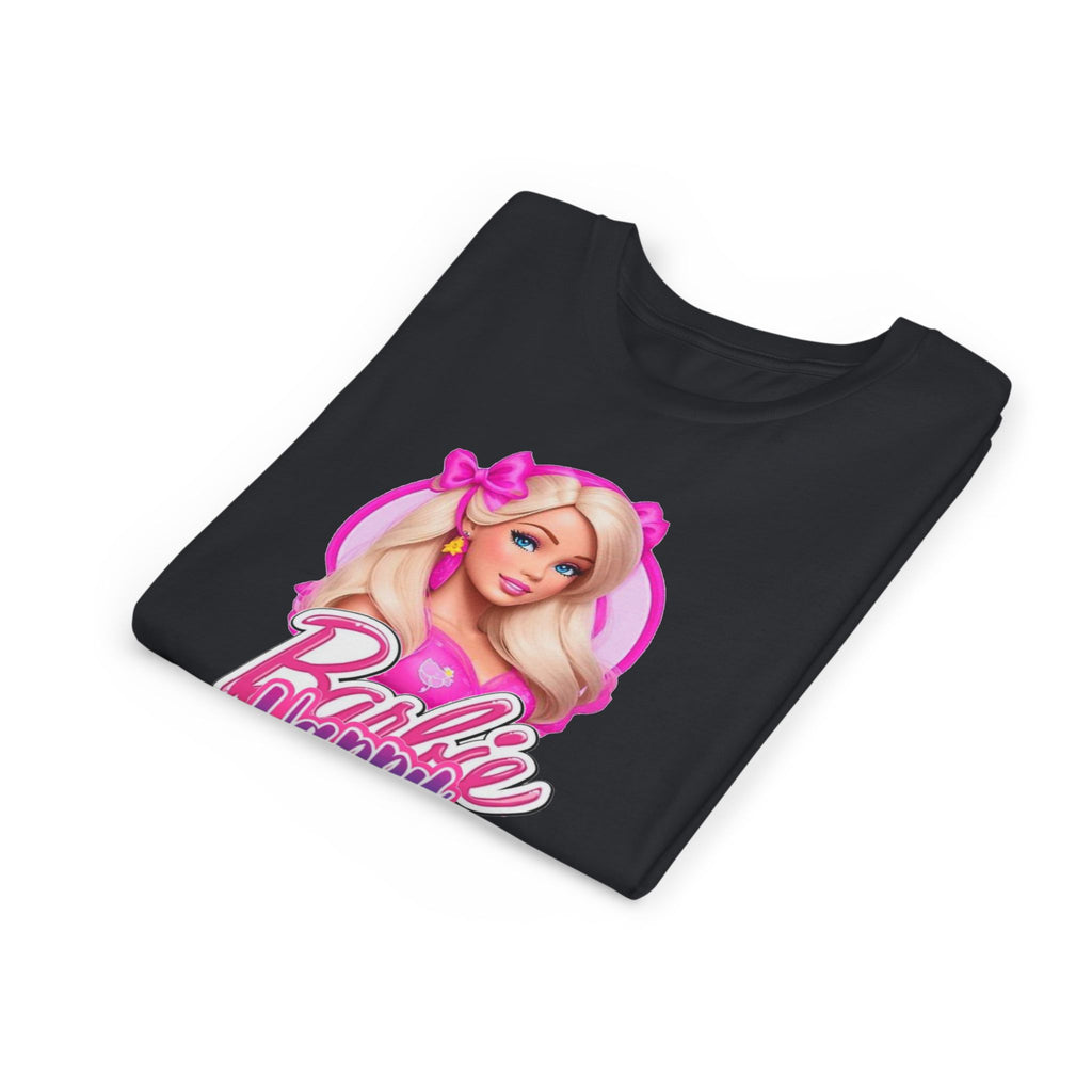 Youth Tee — "Barbie Happy Birthday" Pink Birthday Graphic Shirt