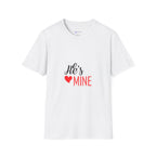 He's Mine T-Shirt — Couples Heart Graphic Tee