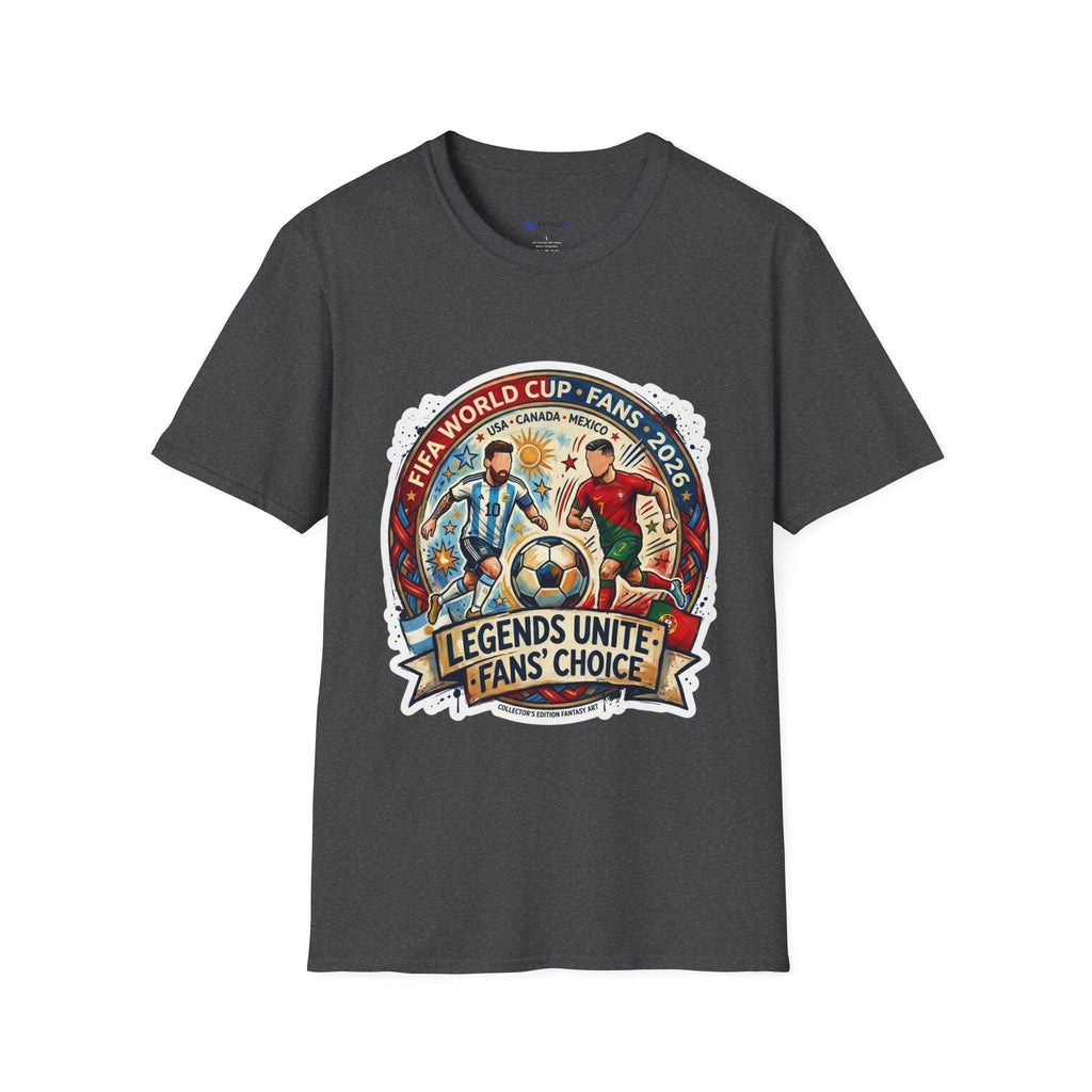 Unisex - Legends Unite Fans’ Choice World Cup T-Shirt — “Survival Pack: Chips & Hope”.