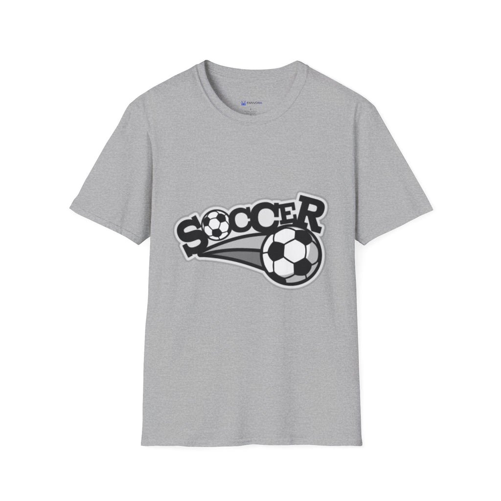 Soccer Graphic T‑Shirt — Retro Black & White Soccer Logo Tee