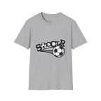 Soccer Graphic T‑Shirt — Retro Black & White Soccer Logo Tee