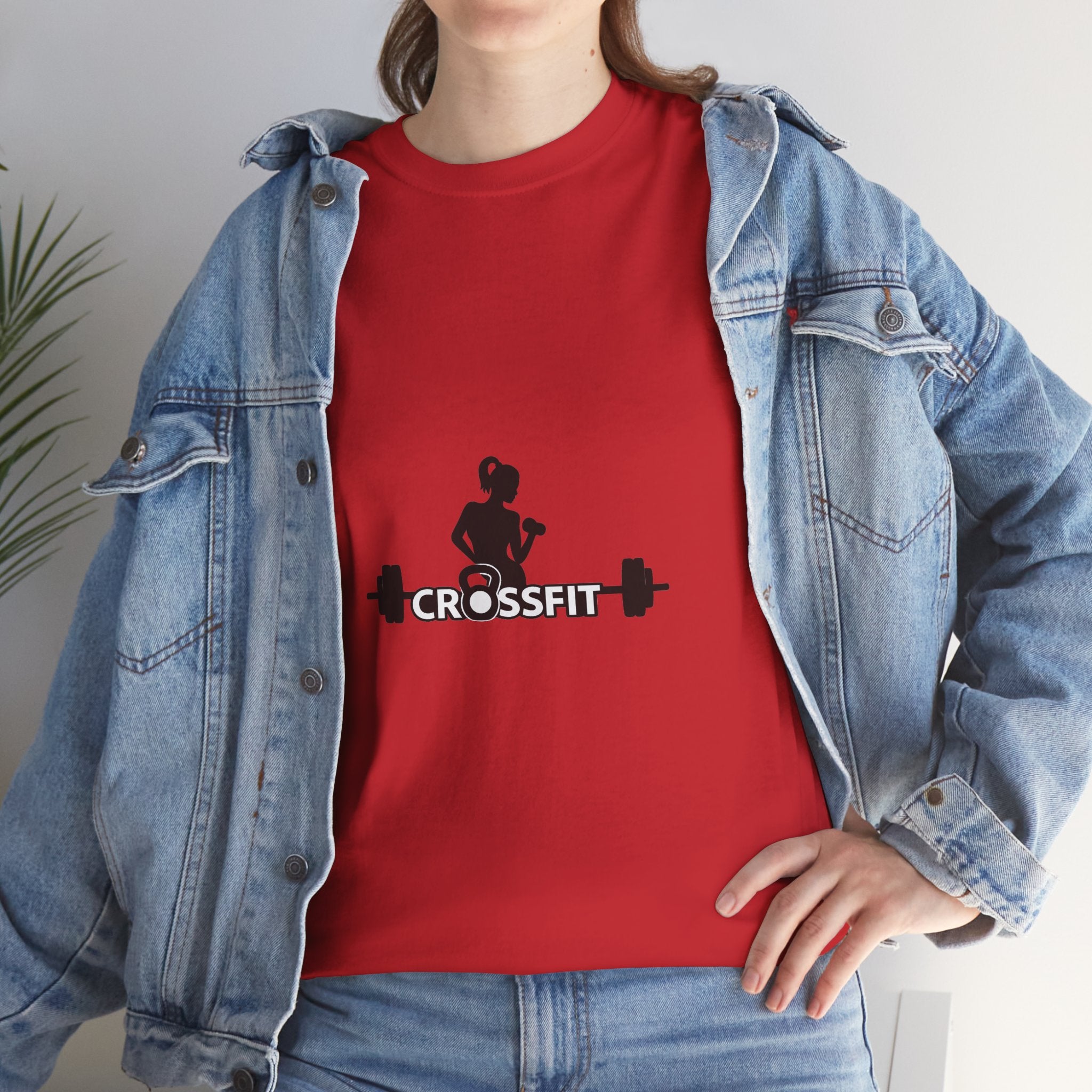 CrossFit Weightlifter T-Shirt — Barbell Silhouette Gym Tee