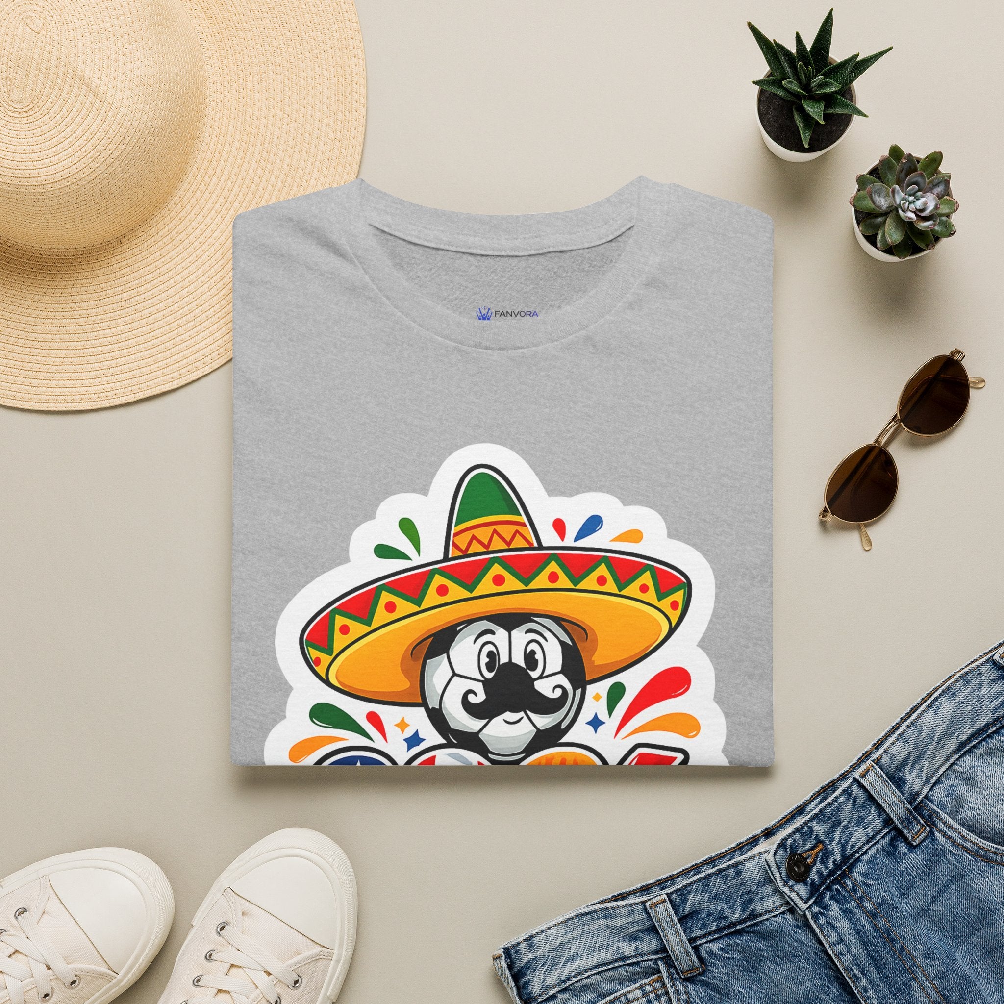 Soccer 2026 Soccer T-Shirt — Colorful Sombrero Mascot Design