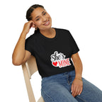 She's Mine T-Shirt — Cute Couples Heart Graphic Tee