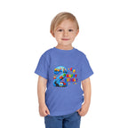 2nd Birthday Toddler Tee — Happy Birthday Number 2 with Cars & Balloons