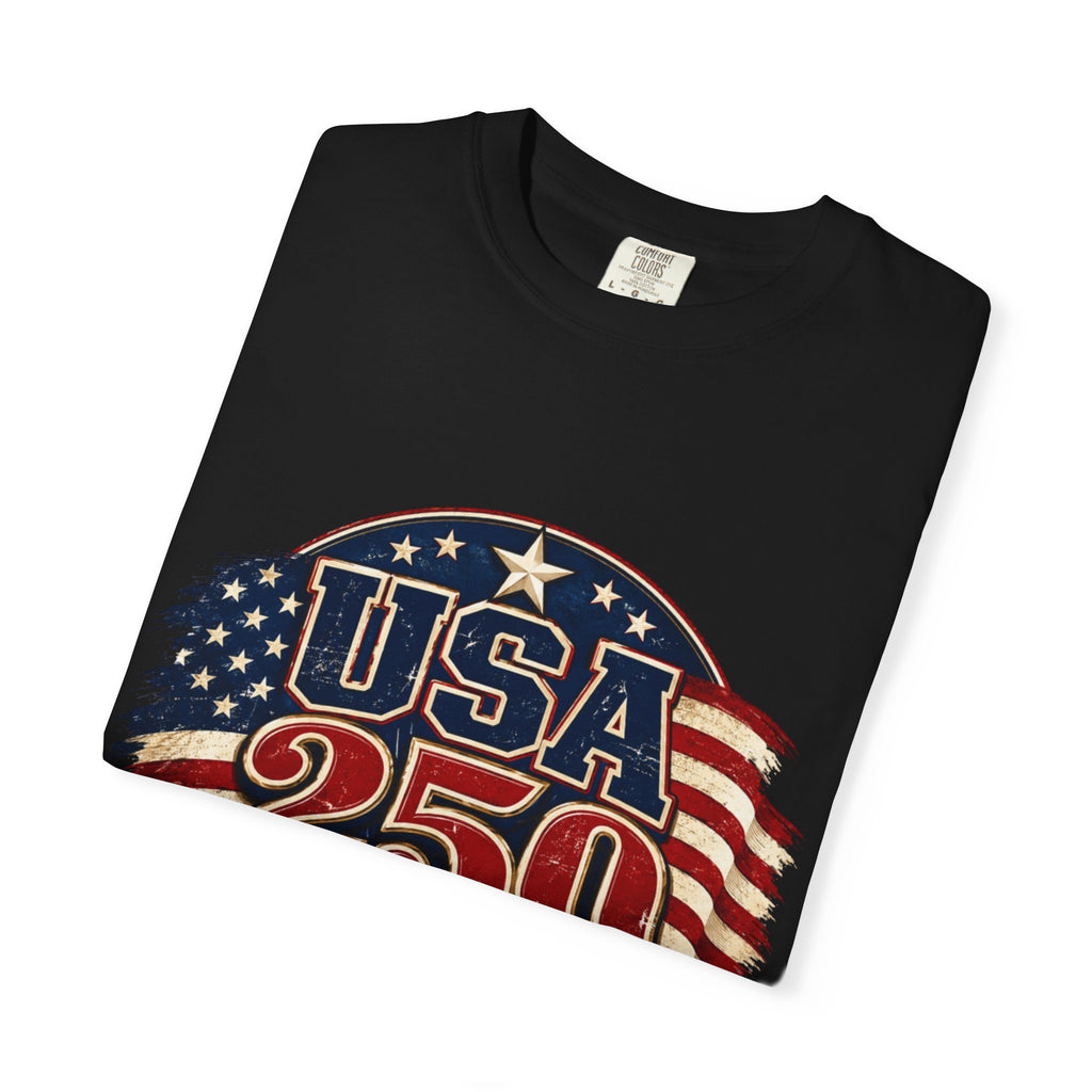 USA 250 T-Shirt — Patriotic "Serving Liberty Since 1776" Anniversary Tee