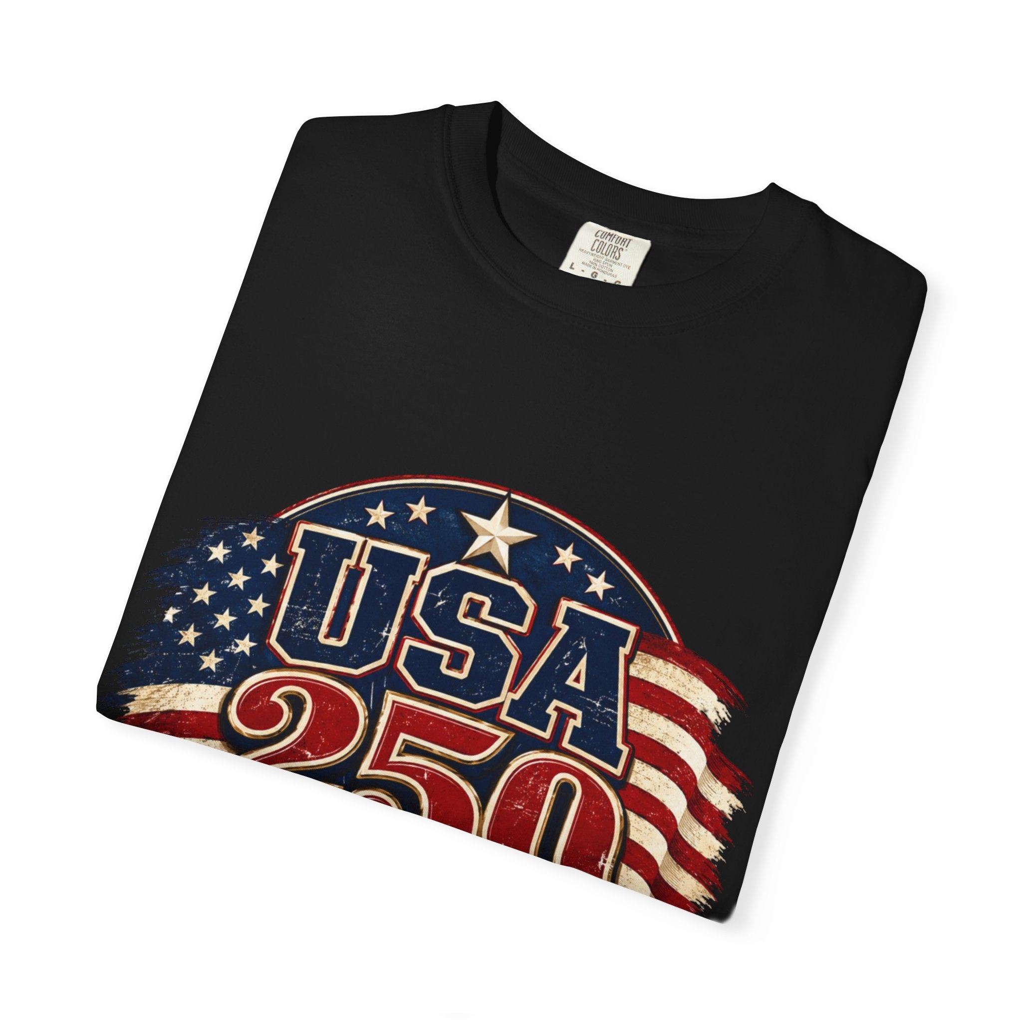 USA 250 T-Shirt — Patriotic "Serving Liberty Since 1776" Anniversary Tee