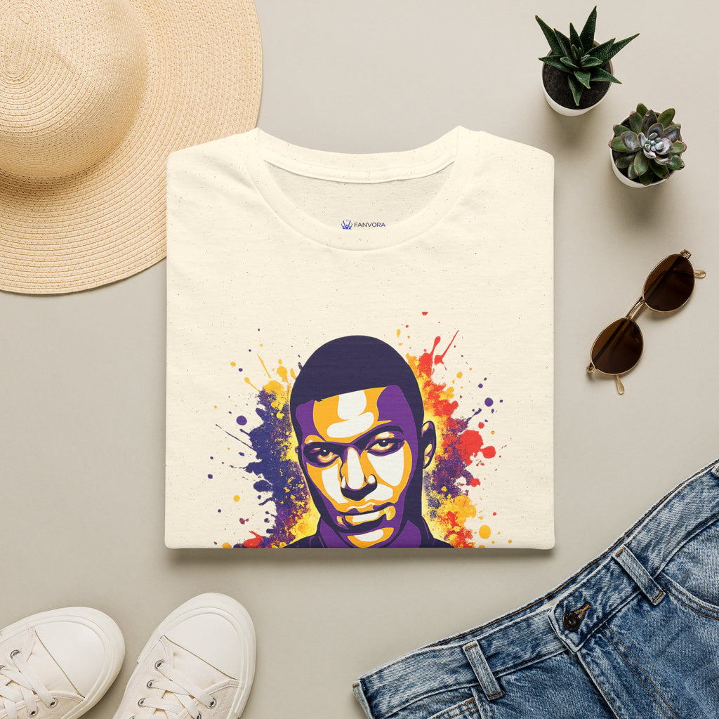 France legend Graphic T-Shirt — Vibrant Splash Portrait Soccer Fan Tee