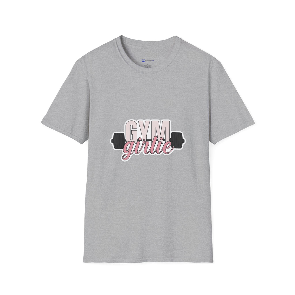 Gym Girlie T-Shirt — Women’s Fitness Tee with Barbell Graphic