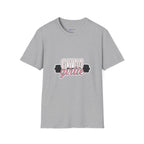 Gym Girlie T-Shirt — Women’s Fitness Tee with Barbell Graphic
