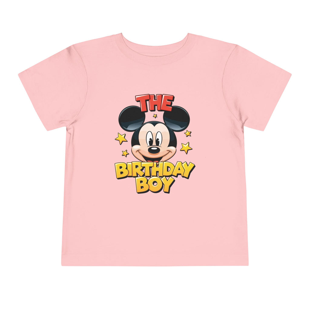 Toddler Tee — "The Birthday Boy" Cartoon Mouse Party Shirt