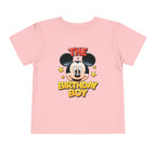 Toddler Tee — "The Birthday Boy" Cartoon Mouse Party Shirt