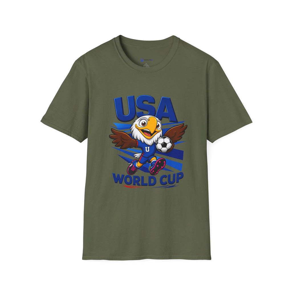 USA  Soccer T-Shirt — Eagle Mascot Graphic