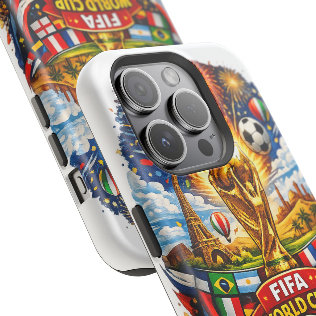 Soccer Magnetic Impact-Resistant Phone Case — FIFA Trophy Design