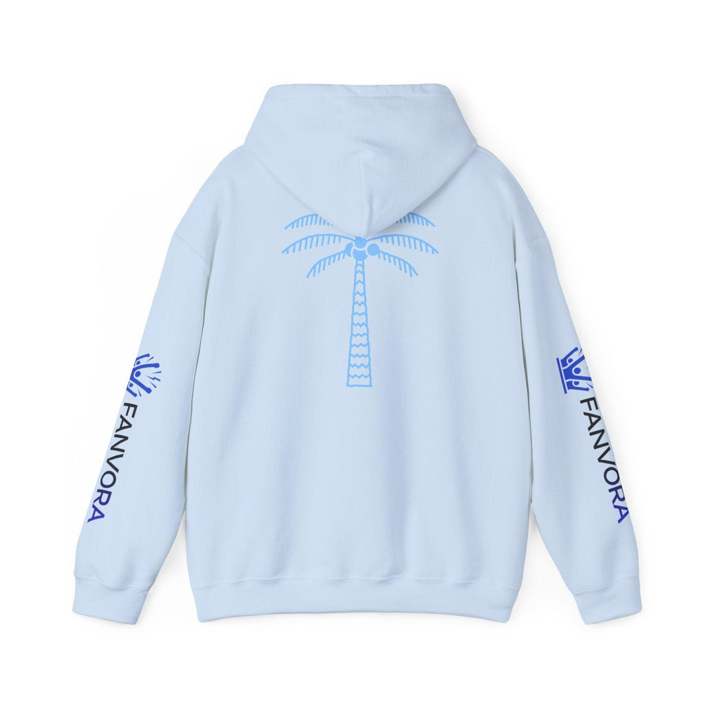 Unisex Midnight Run Hoodie — Retro Palm Beach Graphic Hooded Sweatshirt.